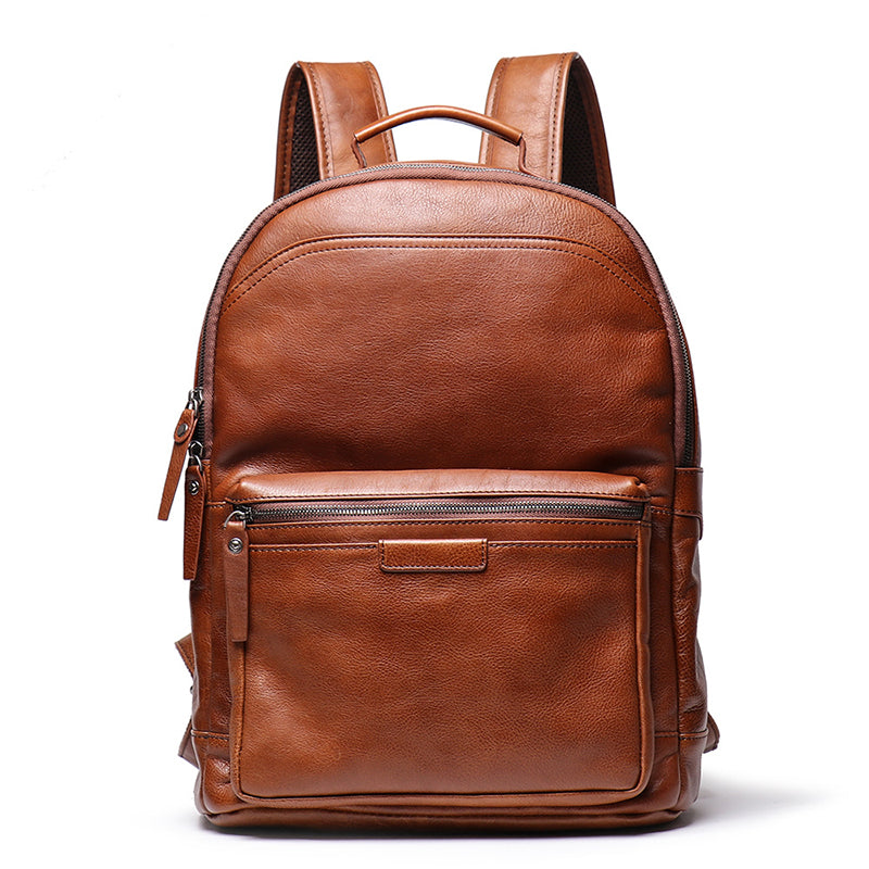 Full Grain Leather Men Backpack Handmade Leather Laptop Backpack Travel Backpack 88120 RockCow Leather Studio