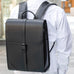 Full Grain Leather Men's Business Backpack 14 inch Laptop Backpack Black Leather Work Backpack School Backpack RockCow Leather Studio
