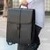 Full Grain Leather Men's Business Backpack 14 inch Laptop Backpack Black Leather Work Backpack School Backpack RockCow Leather Studio