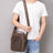 Full Grain Leather Men's Satchel Leather Mens Crossbody Bag Small Leather Shoulder Bag Satchel Bag Retro Messenger Bag RockCow Leather Studio