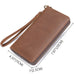 Full Grain Leather Men's Wallet Handmade Long Clutch Retro Mens Leather Zipper Wallet M1028 RockCow Leather Studio