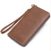 Full Grain Leather Men's Wallet Handmade Long Clutch Retro Mens Leather Zipper Wallet M1028 RockCow Leather Studio