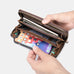 Full Grain Leather Men's Wallet Handmade Long Clutch Retro Mens Leather Zipper Wallet M1028 RockCow Leather Studio