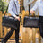 Full Grain Leather Mens Briefcase 17 Inch Leather Laptop Bag Mens Large Business Shoulder Bag Messenger Bag RockCow Leather Studio