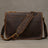 Full Grain Leather Mens Messenger Bag Handcrafted Leather Shoulder Bag Leather Satchel Bag Men Office Bag Work Briefcase RockCow Leather Studio