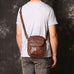 Full Grain Leather Messenger Bag Casual Small Leather Shoulder Bag For Mens Leather Crossbody Bag RockCow Leather Studio