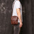 Full Grain Leather Messenger Bag Casual Small Leather Shoulder Bag For Mens Leather Crossbody Bag RockCow Leather Studio