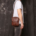 Full Grain Leather Messenger Bag Casual Small Leather Shoulder Bag For Mens Leather Crossbody Bag RockCow Leather Studio