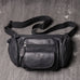 Full Grain Leather Sling Bag Leather Waist Bag Mens Handmade Leather Crossbody Bag Chest Pack RockCow Leather Studio