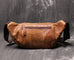 Full Grain Leather Sling Bag Leather Waist Bag Mens Handmade Leather Crossbody Bag Chest Pack RockCow Leather Studio