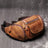 Full Grain Leather Sling Bag Leather Waist Bag Mens Handmade Leather Crossbody Bag Chest Pack RockCow Leather Studio