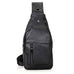 Full Grain Leather Sling Bag Mens Leather Chest Pack Stylish Leather Chest Bag JMD4004 RockCow Leather Studio