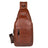 Full Grain Leather Sling Bag Mens Leather Chest Pack Stylish Leather Chest Bag JMD4004 RockCow Leather Studio
