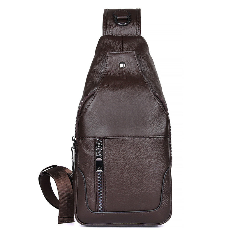 Full Grain Leather Sling Bag Mens Leather Chest Pack Stylish Leather Chest Bag JMD4004 RockCow Leather Studio
