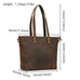 Full Grain Leather Tote Bag Handcrafted Office Bag Leather Shoulder Bag Women Tote With Zipper Outside Pocket RockCow Leather Studio
