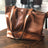 Full Grain Leather Tote Bag Women Leather Purse Leather Work Student Bag T21017 RockCow Leather Studio