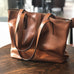 Full Grain Leather Tote Bag Women Leather Purse Leather Work Student Bag T21017 RockCow Leather Studio