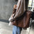 Full Grain Leather Tote Bag Women Leather Purse Leather Work Student Bag T21017 RockCow Leather Studio