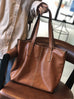 Full Grain Leather Tote Bag Women Leather Purse Leather Work Student Bag T21017 RockCow Leather Studio