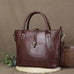 Full Grain Leather Tote Work Tote Bag Shopping Bag With Zipper Handmade Tote Bag For Women Leather Handbag RockCow Leather Studio