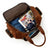 Full Grain Leather Travel Bag Handmade Leather Duffle Bag Mens Overnight Bag Weekender Bag RockCow Leather Studio
