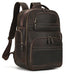Full Grain Leather Travel Bag Large Leather Backpack For Men Backpack School Bag Leather Daypack Men Office Backpack RockCow Leather Studio