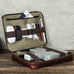 Full Grain Leather Travel Cable Organizer Bag Travel Electronics Accessories Bag Leather Tech Organizer RockCow Leather Studio