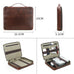 Full Grain Leather Travel Cable Organizer Bag Travel Electronics Accessories Bag Leather Tech Organizer RockCow Leather Studio