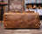 Full Grain Leather Weekender Bag Retro Travel Holdall for Men Handmade Leather Duffel Bag Large Carry-on Bag RockCow Leather Studio