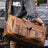 Full Grain Leather Weekender Bag Retro Travel Holdall for Men Handmade Leather Duffel Bag Large Carry-on Bag RockCow Leather Studio