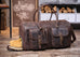 Full Grain Leather Weekender Bag Retro Travel Holdall for Men Handmade Leather Duffel Bag Large Carry-on Bag RockCow Leather Studio