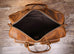 Full Grain Leather Weekender Bag Retro Travel Holdall for Men Handmade Leather Duffel Bag Large Carry-on Bag RockCow Leather Studio
