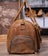 Full Grain Leather Weekender Bag Retro Travel Holdall for Men Handmade Leather Duffel Bag Large Carry-on Bag RockCow Leather Studio
