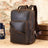 Full Grain Leather backpack Mens Crazy Horse Laptop Backpack Handmade Retro Large Leather Travel Backpacks For Mens RockCow Leather Studio