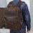 Full Grain Leather backpack Mens Crazy Horse Laptop Backpack Handmade Retro Large Leather Travel Backpacks For Mens RockCow Leather Studio