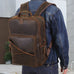 Full Grain Leather backpack Mens Crazy Horse Laptop Backpack Handmade Retro Large Leather Travel Backpacks For Mens RockCow Leather Studio