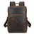 Full Grain Leather backpack Mens Crazy Horse Laptop Backpack Handmade Retro Large Leather Travel Backpacks For Mens RockCow Leather Studio
