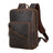 Full Grain Leather backpack Mens Crazy Horse Laptop Backpack Handmade Retro Large Leather Travel Backpacks For Mens RockCow Leather Studio