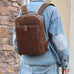 Full Grain Men's Leather Backpack Retro 15-inch Laptop Backpack Handcrafted Cow Leather Backpack RockCow Leather Studio
