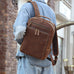 Full Grain Men's Leather Backpack Retro 15-inch Laptop Backpack Handcrafted Cow Leather Backpack RockCow Leather Studio