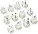 International Travel Adapter Plug Set - 12 pcs (GP-12PK ) - Grounded Ceptics