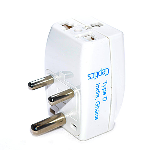 India Travel Adapter - Type D - 3 in 1 (GP3-10) Ceptics