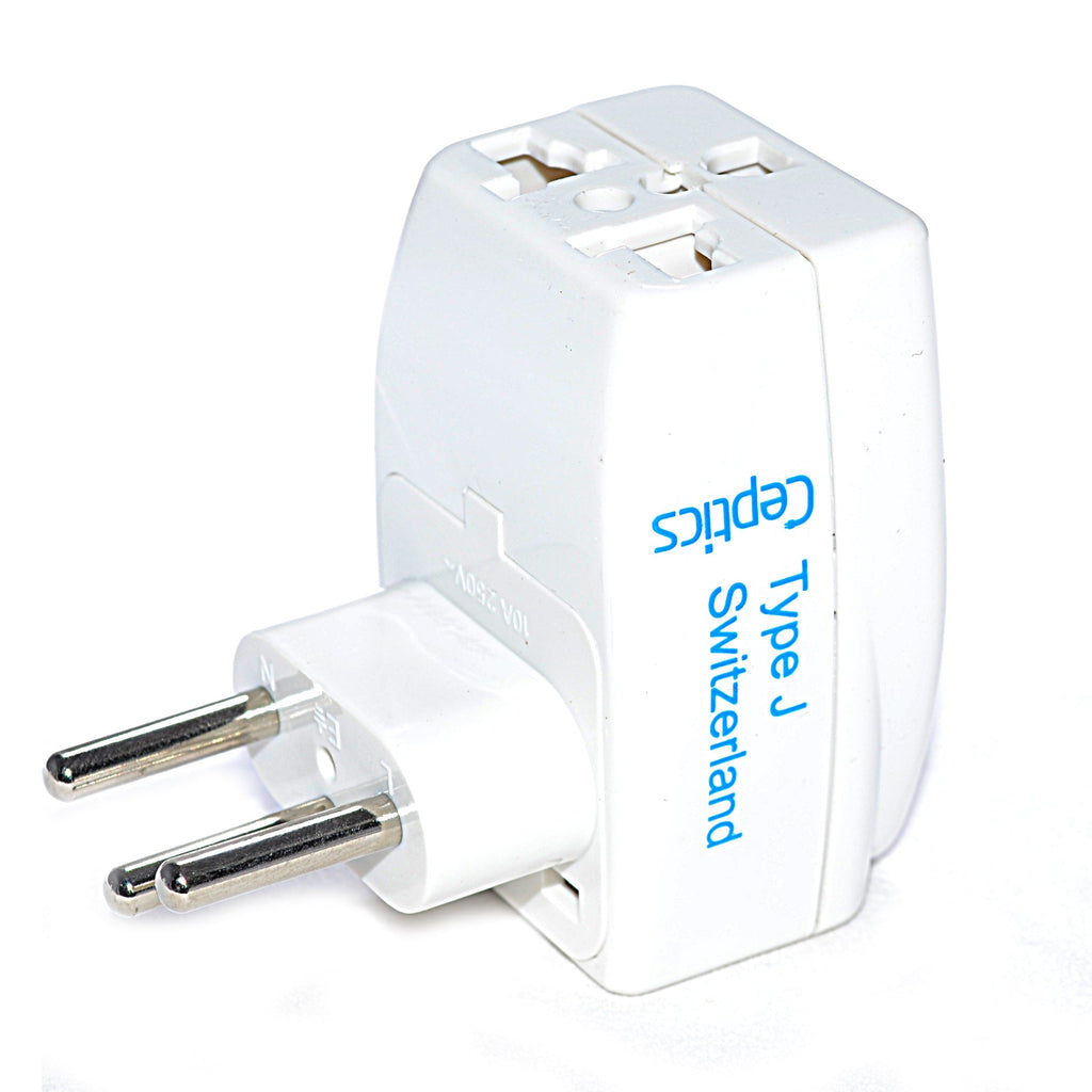 Switzerland Travel Adapter - Type J - 3 in 1 (GP3-11A) Ceptics