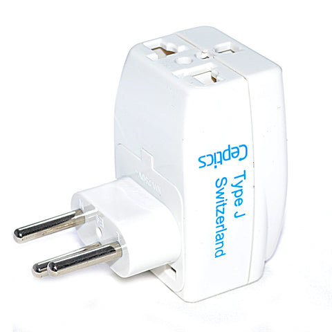 Switzerland Travel Adapter - Type J - 3 in 1 (GP3-11A) Ceptics
