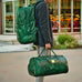 Emerald Green Leather Weekender Duffle Bag Sole Premise