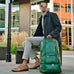 Emerald Green Leather Carry-On Patented Backpack (Only 300 Made) Sole Premise