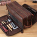 Groomsmen Gift Personalized Leather Toiletry Bag Waterproof Leather Dopp Kit Men's Shaving Kit, Christmas Gift RockCow Leather Studio