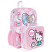 Hello Kitty All-Over Print Backpack with Detachable Lunchbox & 3D Charm Ful Luggage