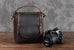 The Calista | Small Leather Camera Bag - Leather Camera Lens Case STEEL HORSE LEATHER