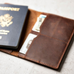 Priam Handmade Leather Passport Cover STEEL HORSE LEATHER